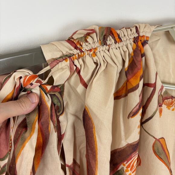 Andrea Iyamah NEW Halima Crop Top Tan Eucalyptus Print XL resort tropical - Picture 8 of 14